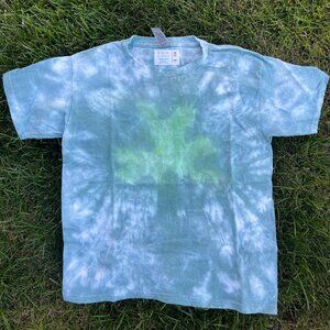 Child Youth Small 6-8 Green Shamrock Tie-Dye Short Sleeve Shirt